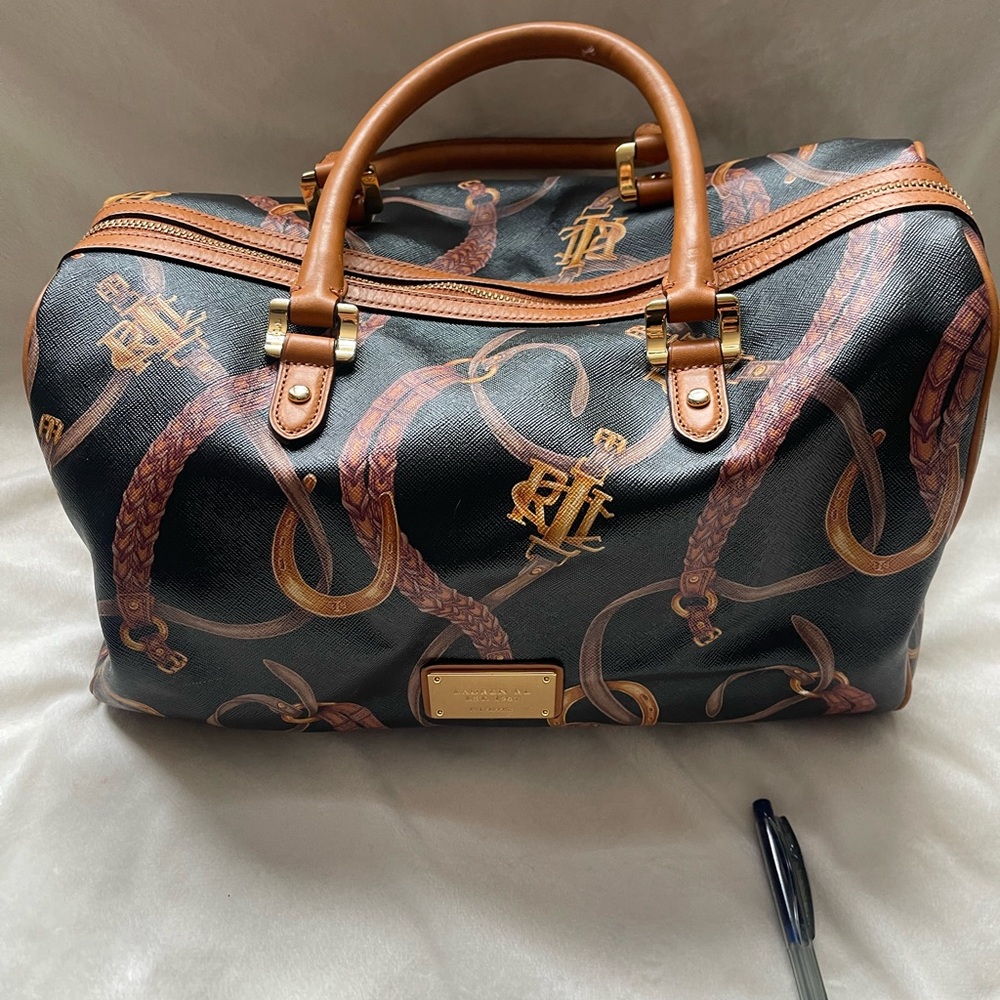 Ralph Lauren Tan and Brown Satchel - Picture 2 of 4